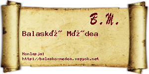 Balaskó Médea névjegykártya